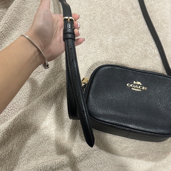 Coach Black Crossbody Purse Adjustable Straps - Picture 5 of 11